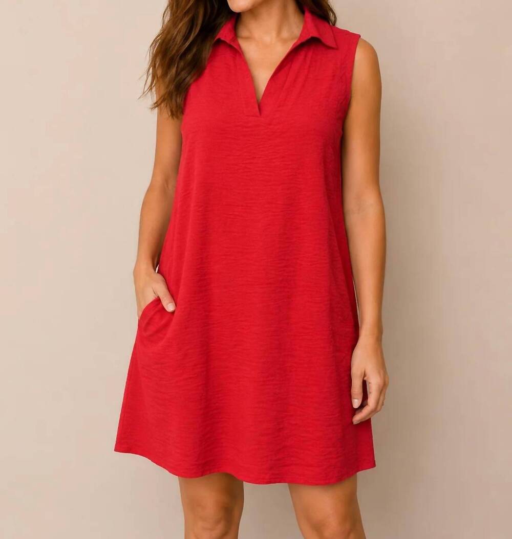 NEW PIXI + IVY elle polo dress in red